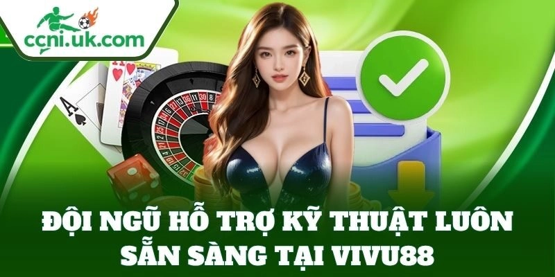 Đội ngũ hỗ trợ kỹ thuật luôn sẵn sàng tại Vivu88