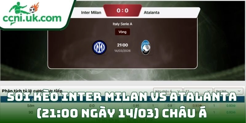 Soi kèo Inter Milan vs Atalanta (21:00 ngày 14/03) châu Á